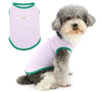 Zunea Dog Sun Protection Shirts for Small Dogs Summer Puppy Vest Clothes Tank Top Soft Breathable Pullover Cool T-Shirt Lightweight Sleeveless Tee Shirt XS/S Size Pet Doggy Chihuahua Apparel Purple XL