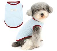 Zunea Dog Sun Protection Shirts for Small Dogs Summer Puppy Vest Clothes Tank Top Soft Breathable Pullover Cool T-Shirt Lightweight Sleeveless Tee Shirt XS/S Size Pet Doggy Chihuahua Apparel Blue XL