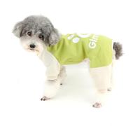 Zunea Dog Sweatshirt Pyjamas for Small Dogs Winter Warm Puppy Clothes Jumpsuit with Leash Ring Pullover Soft Pajamas Outfits 4-Legged Sleeping Wear Rompers Cold Weather Pet Chihuahua Apparel Green S