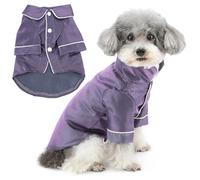 Zunea Faux Silk Dog Pajamas Shirts for Extra Small Dogs Soft Lapel Sleepwear Shimmer Satin Two-Legged Puppy Shirt Clothes Lightweight Indoor Pjs Outfit Holiday Party Daily Wear Pet Apparel Gray M