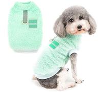 Zunea Fleece Dog Jumper Winter Warm Sweater Jumpers for Small Dogs Soft Fuzzy Puppy Clothes with D-Ring for Harness Leash Pullover Jacket Coat Cold Weather Pet Girl Boy Chihuahua Cats Apparel Green L