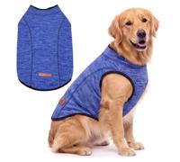 Zunea Fleece Dog Jumpers for Medium Large Dogs Jacket Vest Blue 2XL | Soft Fabric, Sleeveless, Pull-on, Mock Neck, for Autumn Winter, Indoor Wear, Daily Walks, Cold Weather Jumper Clothes