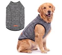 Zunea Fleece Dog Jumpers for Medium Large Dogs Jacket Vest Grey 2XL | Soft Fabric, Sleeveless, Pull-on, Mock Neck, for Autumn Winter, Indoor Wear, Daily Walks, Cold Weather Jumper Clothes