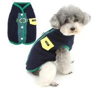Zunea Fleece Dog Jumpers for Small Dogs Winter Puppy Sweater Coats with D-Ring Soft Warm Jackets Jumper Fluffy Cold Weather Pet Apparel for Chihuahua Yorkie Navyblue L