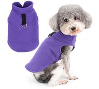 Zunea Fleece Dog Vest Sweater Jumper for Small Dogs Soft Winter Jacket Coat with D-Ring Turtleneck Cold Weather Coat Pet Clothes Doggy Chihuahua Yorkie Apparel Purple XL