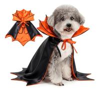 Zunea Halloween Costume Vampire Cape for Small Medium Large Dogs Orange S
