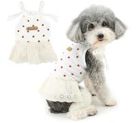 Zunea Polka Dot Dog Dresses for Small Dogs Girl Camisole Summer Princess Dress Puppy Clothes Cute Doggie Skirt Soft Sundress Female Pet Cat Shih Tzu Pomeranian Chihuahua Yorkie Apparel (white, XXL)
