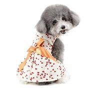 Zunea Small Dog Girl Ribbon Dress Elegant Party Wedding Costume Birthday Princess Dress with Bowknot Summer Sweet Skirt Puppy Clothes Pet Outfits Apparel for Doggie Chihuahua Toy Poodle S