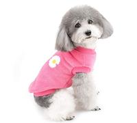 ZUNEA Small Dog Jumper Winter Warm Fleece Jacket Coat Puppy Clothes Soft Comfortable Velvet Sweater Pet Pullover Apparel Christmas Chihuahua Clothing for Dogs Girls Hotpink S