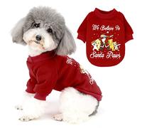 Zunea Small Dog Sweater Coat Winter Warm Christmas Puppy Clothes Jumper Santa Claus Pullover Sweatshirt Cold Weather Jacket Outfits Pet Girls Boys Apparel Chihuahua Clothing Red S