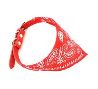 ZUNEA Small Pet Dog Cat Collar Triangle Bandana Style Neckerchief Adjustable Print Puppy Scarf Collar Red
