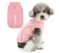 Zunea Summer Cooling Dog Shirts with Leash Ring for Small Dogs, Pink, M | Reflective, Soft Breathable Fabric, Lightweight, Sleeveless Tank Top, Sun Protection, for Daily Wear, Fit for Chihuahua Puppy
