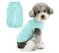 Zunea Summer Dog Shirts for Small Dogs with Leash Ring Reflective Basic Tee Shirt Puppy Vest Clothes Soft Breathable Doggie Tank Top XS/S Size Pet Apparel for Chihuahua Yorkie Blue L