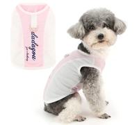 Zunea Summer Dog Vest Shirts for Small Dogs with Leash Ring Soft Breathable Puppy Clothes XS/S Size Sport Style Chihuahua Sleeveless Basic T-Shirt Stretchy Pet Toy Poodle Doggie Apparel Pink XXL