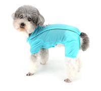 Zunea Summer UV Sun Protection Dog Jumpsuit for Small Dogs Reflective Cool Puppy Clothes Romper with D-Ring 4-Legged Soft Lightweight Overall Outfits Chihuahua Doggy Apparel Blue XL