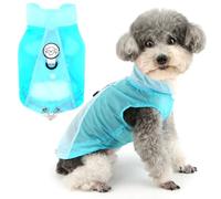 Zunea Summer UV Sun Protection Dog Shirts for Small Dogs Soft Puppy Vest T-Shirt with Leash Ring XS/S Size Pet Sleeveless Tank Top Lightweight Basic Tee Shirt for Chihuahua Yorkie Blue L