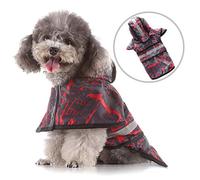 Zunea Waterproof Dog Raincoat with Hood Adjustable Reflective Poncho Lightweight Rain Jacket Suit Pet Slicker Puppy Rainwear Jumpsuit for Small Medium Large Dogs Red 2XL