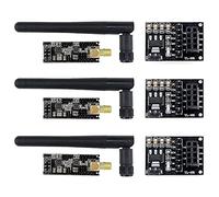 Zunedhys 3Pcs NRF24L01+PA+LNA RF Transceiver Module with SMA Antenna 2.4 GHz 1100M + 3Pcs NRF24L01 Wireless Module