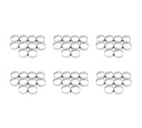 Zunedhys 60 Pack 5cm Stainless Steel Tart Ring, Heat-Resistant Perforated Cake Mousse Ring, Round Ring