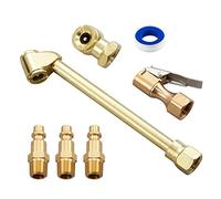 Zunedhys 6PCS Brass Chuck Set,1/4 Inch Closed Ball Chuck & Female NPT Dual Head Chuck & Closed Flow Tire Chuck