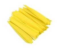 Zunedhys Arrows Vanes 4 Inch Plastic Fletching for DIY Archery Arrows 50 Pack(Yellow)