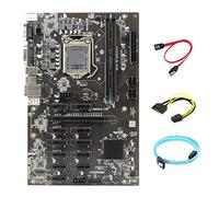 Zunedhys B250 BTC Mining Motherboard with SATA3.0 Serial Port Cable+SATA 15Pin to 6Pin Cable+SATA Cable 12XGraphics Card Slot