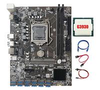 Zunedhys B250C Mining Motherboard with G3930 CPU+SATA Cable+RJ45 Cable 3Meters+Switch Cable 12XPCIE to USB3.0 Card Slot Board