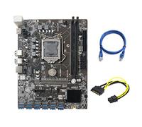 Zunedhys B250C Motherboard+SATA 15Pin to 6Pin Cable+RJ45 Cable 12 PCIE to USB3.0 GPU Slot LGA1151 DDR4 for BTC Mining