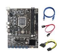 Zunedhys B250C Motherboard+SATA 15Pin to 6Pin Cable+RJ45 Cable+SATA Cable 12 PCIE to USB3.0 GPU Slot LGA1151 DDR4 for BTC