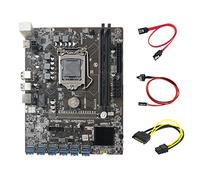 Zunedhys B250C Motherboard+SATA 15Pin to 6Pin Cable+SATA Cable+Switch Cable 12 PCIE to USB3.0 GPU Slot LGA1151 DDR4 for BTC