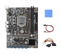 Zunedhys B250C Motherboard+Thermal Pad+4PIN to SATA Cable+Switch Cable 12 PCIE to USB3.0 Graphics Card Slot LGA1151 DDR4
