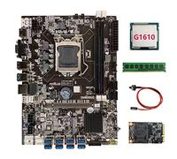 Zunedhys B75 USB BTC Mining Motherboard+G1610 CPU+DDR3 4GB 1600Mhz RAM+128G SSD+Switch Cable LGA1155 8XPCIE to USB B75 BTC Board