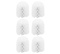 Zunedhys Replacement Spare Bathroom Accessory Plain Plastic Cleaning Brushes Head Holders White (6X White Heads)