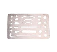 Zunedhys Stainless Steel 27 Patterns Erasing Drawing Drafting Tool Shield