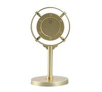 Zunedhys Vintage Style Microphone Simulation Classic Retro Microphone Universal Stand for Live Performance Sing Gold