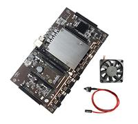 Zunedhys X79 H61 BTC Mining Motherboard 5X PCI-E 8X with Cooling Fan+Switch Cable LGA 2011 DDR3 Supports 32G 60mm Pitch