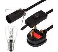 Zunesha Salt Lamp Replacement Light Fitting with Button Switch +Safe Plug and Salt lamp Bulbs (E14 Original Replacement),| Himalayan Salt lamp Cord