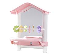 Zunetsutock Cocorite Bird Bird Accessories - Play with Decorative Mirror and Soft Hammock | Toy to gnaw an Active Budsters Garden Courtyard Balcony Interior House Fun