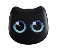 Zunetsutock Compact Cosmetic Brush Kit with Mirror - 6-Piece Travel Makeup Brushes in Cute Cat-Shaped Case, Ideal for On-the-Go Makeup, Travel, Outdoor Activities, and Gift Giving