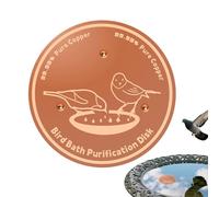 Zunetsutock Copper Bird Bath Cleaning Disc - Secure Three-Point Pad, Universal Fit | Bird Bath Cleaning Disc | for Patio, Courtyard, Lawn, Park, Standard Bird Bath Bowls and