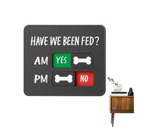 Zunetsutock Dog Was Fed Sign - Prevent Overfeeding AM/PM Chart Pet Feeding Reminder Board Design | For Daily Organization Of