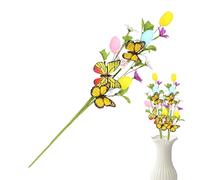 Zunetsutock Easter Egg Branches - 15.7 Inch Spring Artificial Butterfly Stems, Decorative Easter Picks | for home vase table centerpiece party indoor holiday festive spring seasonal floral arrangement