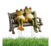 Zunetsutock Frog Decor for Yard - 2D Acrylic Flower Pot Decor | Decorative Garden Stakes,for Homeowners Women Men Yard Lawn Patio Courtyard Balcony Home Apartment Office Park