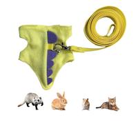 Zunetsutock Hamster Harness | Adjustable Small Bunny Harness and Leashes Set | Soft Cute Small Pets Clothes for Daily Walking Chinchilla Photography Outdoor Adventure Jogging Kittens