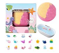 Zunetsutock Kinder Badebomben Set - Sprudel Farbe Badekugel mit Überraschung Spielzeug Innen Pflege Spa Bad Erlebnis Geschenk Idee Spaß | for Children Girls Boys Family Holiday Birthday Thanksgiving