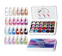 Zunetsutock Patting for nails - 24 colour nail design, gradient nail patting gel, for beginners, advanced, girls, ladies, wives, mothers, brides, art students, craft enthusiasts
