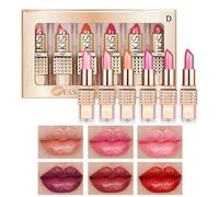 Zunetsutock Travel Non-Sticky Lip Gloss Set - Night Out Lipstick, Lip Color, Glossy Shine Lipstick | Smudgeproof Hydrating Lip Makeup, High Pigment Bridal Lip Wear for Special Moments