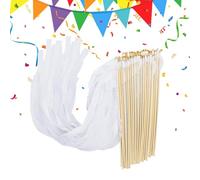 Zunetsutock Wedding Wands Ribbons - 50 Parties | Decorative Accessory with Bell for Matrimonial Celebrations and Hen Farewell Parties Event Supplies