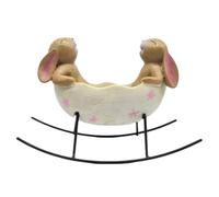 Zunetsutock Wooden Easter Bunny Statue - Handcrafted Figurine with Eco-Friendly Finish, Vintage Decoration | Ideal for Decorating Your Home, Create a Festive Atmosphere, Perfect for Easter and