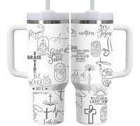 ZUNEZX Christian Tumblers for Women - I Am A Child Of God Tumbler 40Oz Laser Engrave - Christian Tumbler, Water Bottle - Religious Faith Jesus God Bible Verse Gifts for Mom, Birthday, Christmas